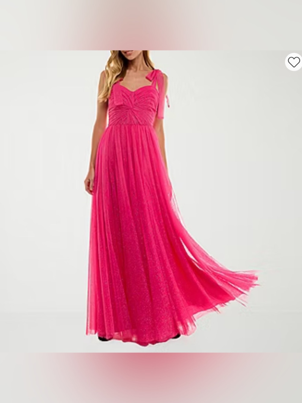 NEW City Triangle Hot Pink Shimmery Prom Wedding Party Formal Ball Gown Dress 9 - Picture 12 of 12